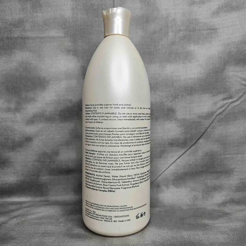 SCRUPLES‎ Enforce Firm Styling Spray Wet or Dry Hair 33.8 oz/1 Liter NEW